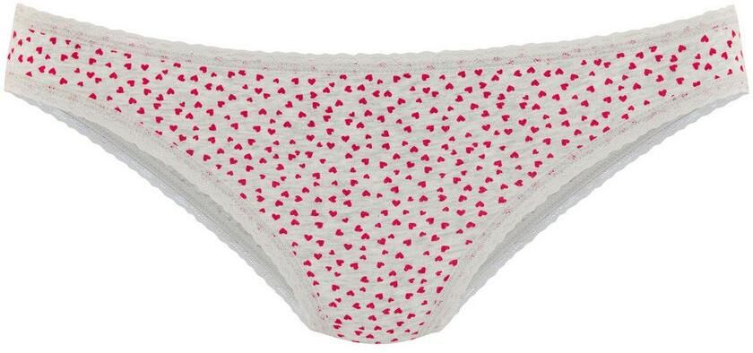Lascana Brazilian slip met schattige hartjesprints en van elastische katoenkwaliteit (Set van 5) - Foto 5