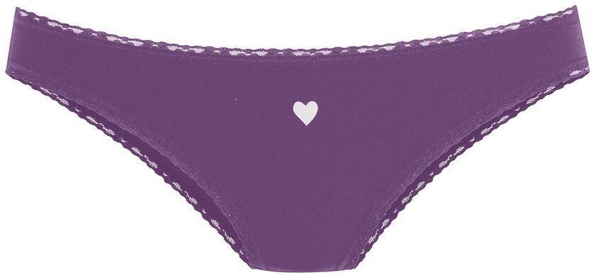 Lascana Brazilian slip met schattige hartjesprints en van elastische katoenkwaliteit (Set van 5) - Foto 5