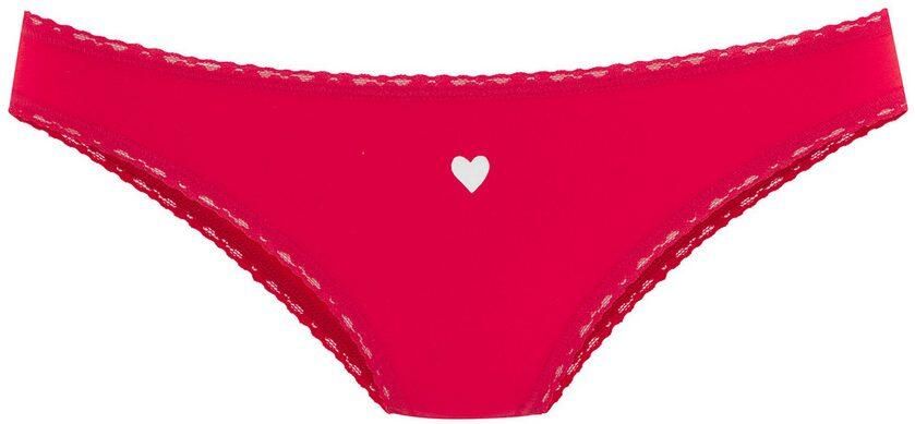 Lascana Brazilian slip met schattige hartjesprints en van elastische katoenkwaliteit (Set van 5) - Foto 5