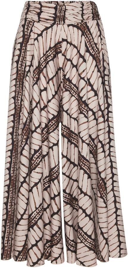 Lascana Broekrok met all-over print culotte stijl extra wijde pijpen - Foto 8
