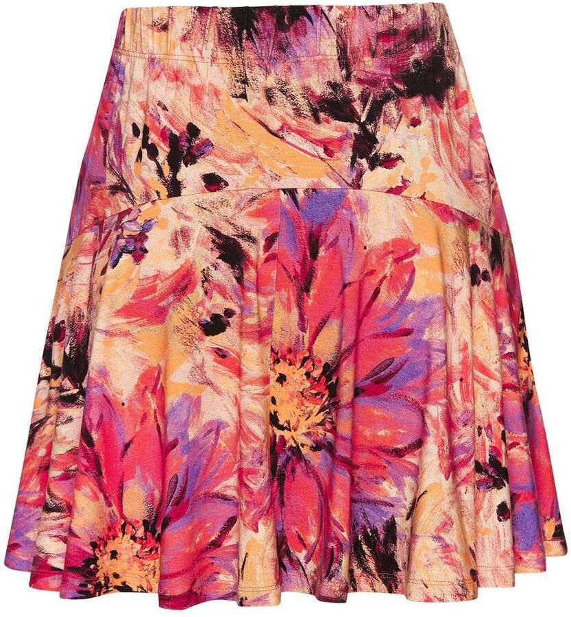 Lascana Broekrok met all-over print skort rok (skirt) en korte broek (short) comfortabele tailleband