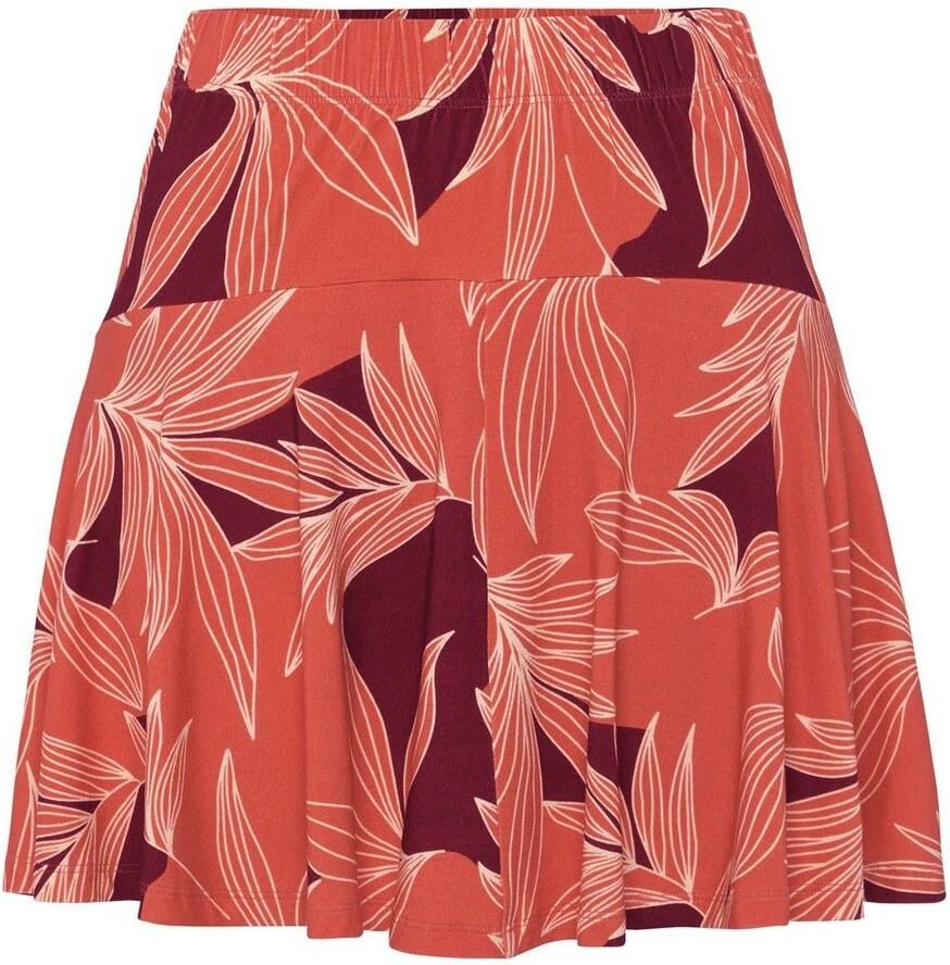 Lascana Broekrok met all-over print skort rok (skirt) inclusief broek (short)