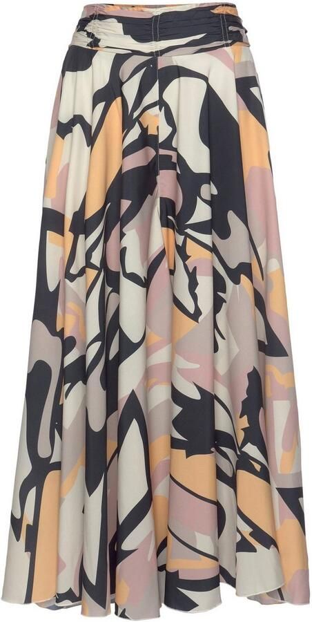 Lascana Broekrok met grafische all-over print culotte stijl extra wijde pijpen - Foto 4