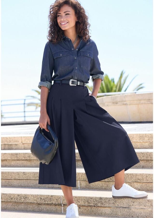 Lascana Broekrok met plooien pantalon business chic