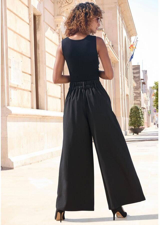 Lascana Broekrok met riemlussen pantalon chic