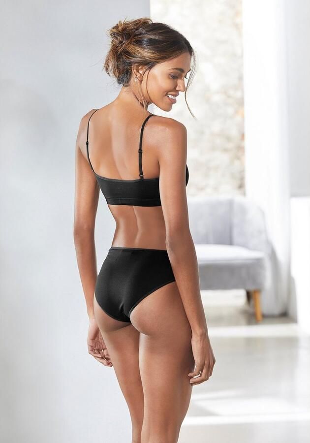 Lascana Bustier van elastisch katoen (2-delig Set van 2)