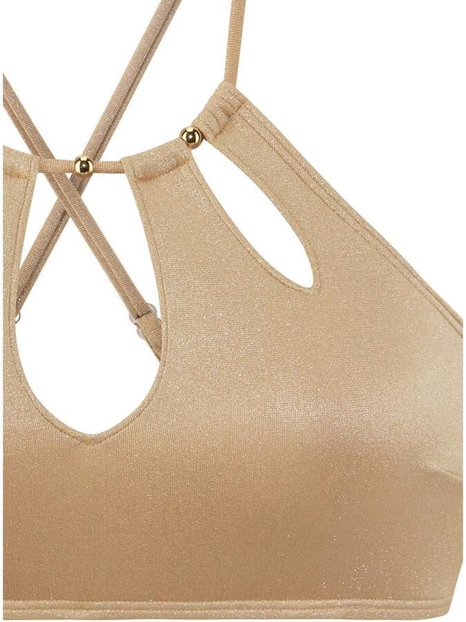 Lascana Bustierbikini Monaco Met sierparels op het decolleté