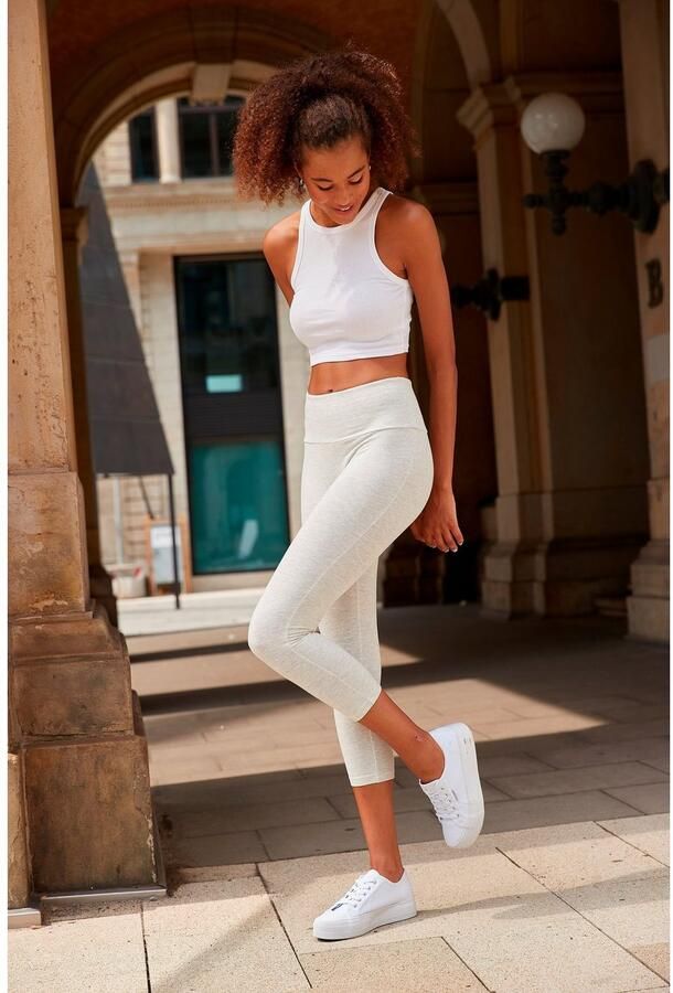 Lascana Caprilegging met brede zachte boord loungewear - Foto 3