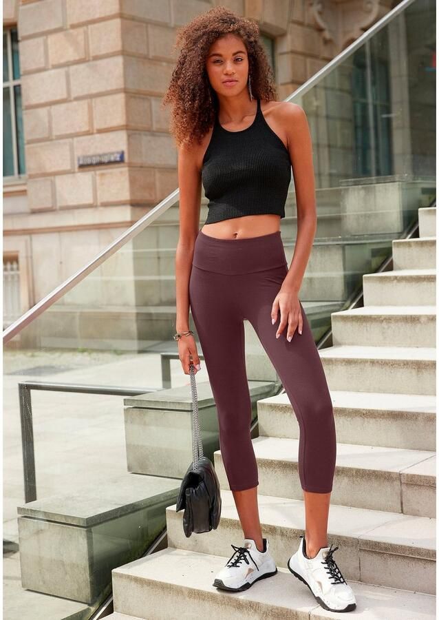 Lascana Caprilegging met brede zachte boord loungewear - Foto 2