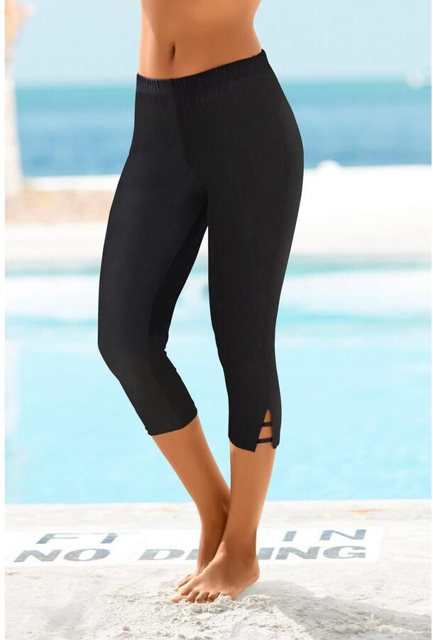 Lascana Caprilegging met cut-outs aan de zoom 3 4 lengte basic elastisch - Foto 4