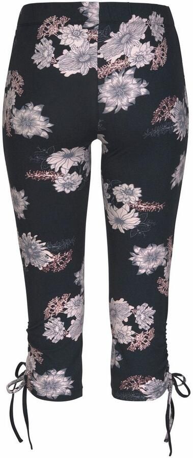 Lascana Caprilegging met plooien aan de zijkanten en all-over print 3 4 lengte stretch - Foto 6