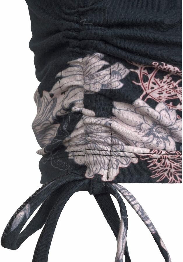 Lascana Caprilegging met plooien aan de zijkanten en all-over print 3 4 lengte stretch - Foto 5