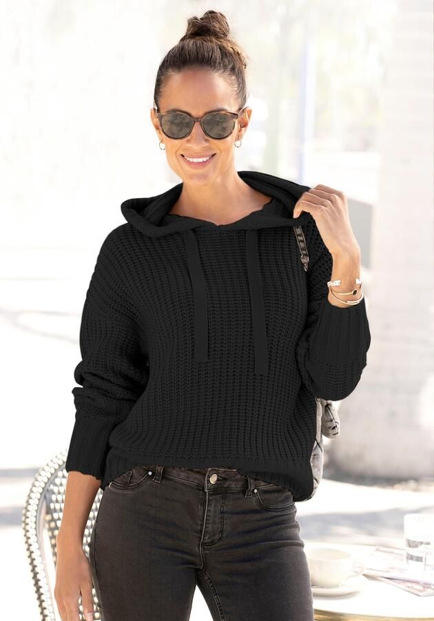 Lascana Capuchontrui van zacht grof breiwerk zachte breipullover met capuchon - Foto 6