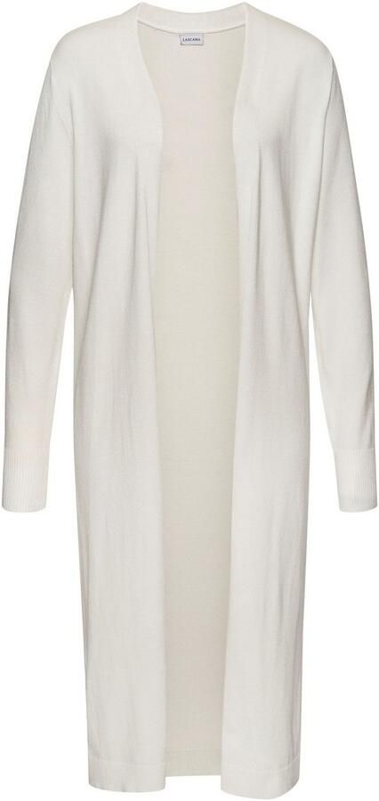 Lascana Cardigan met zijopeningen lange gebreide jas van zacht ribbreiwerk - Foto 5