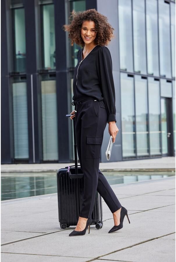 Lascana Cargobroek in zacht vloeiend materiaal loungewear - Foto 4