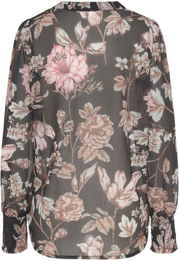 Lascana Chiffon blouse met bloemenprint en v-hals damesblouse elegant-chic - Foto 6