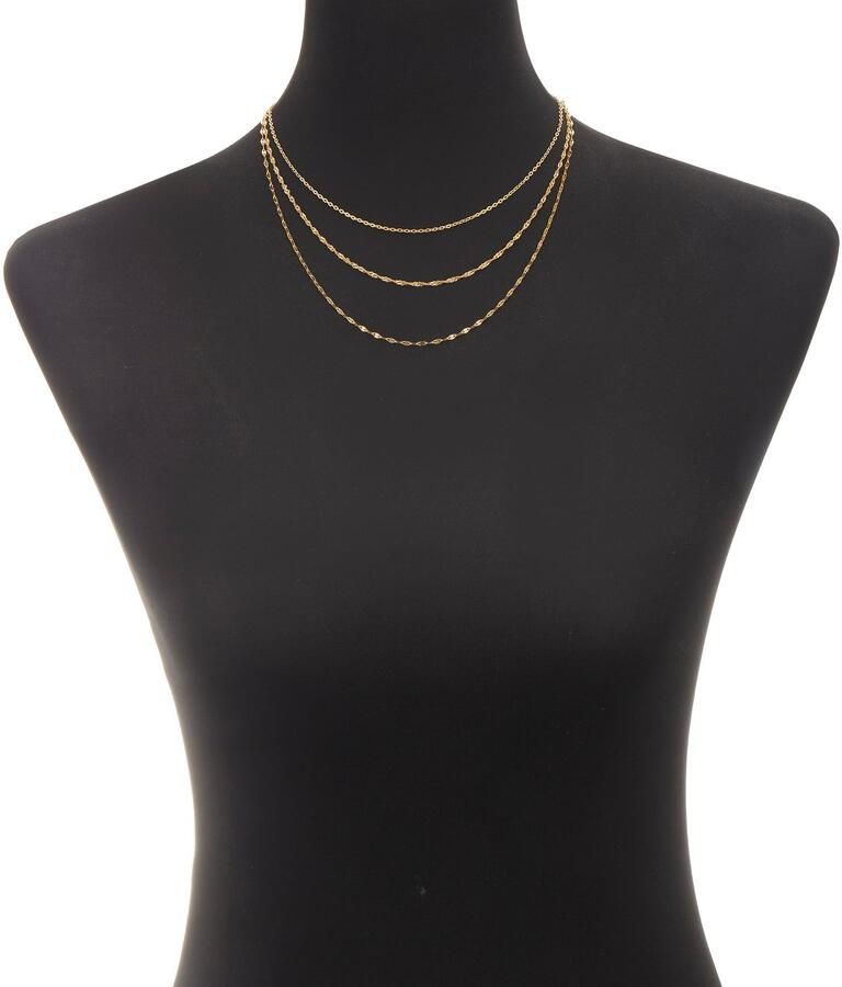 Lascana Collier 3-laags ketting Fijne kettingen met goudkleurige coating - Foto 2