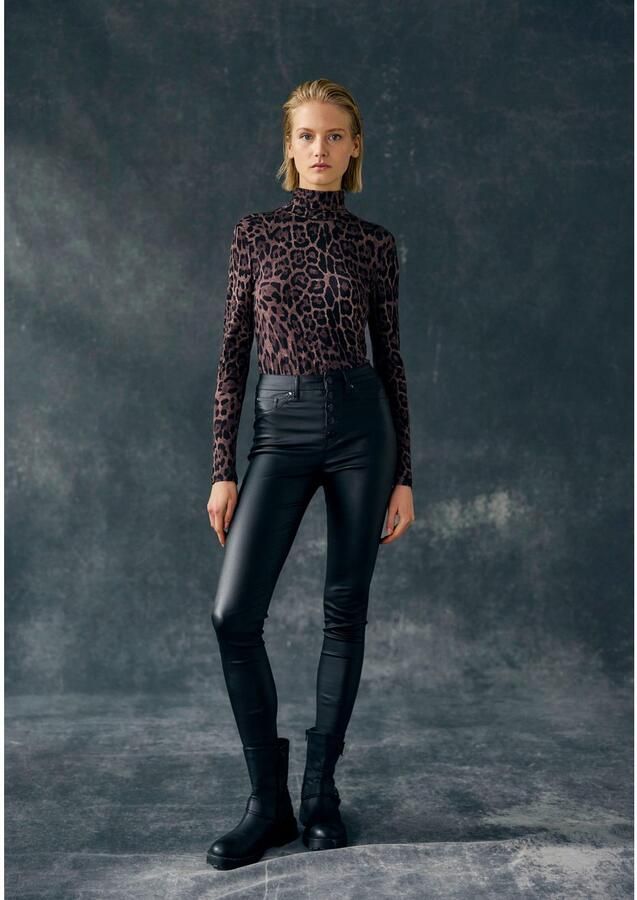 Lascana Colshirt met dierenprint jersey shirt modieus basic - Foto 3