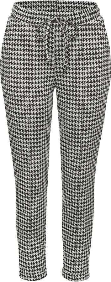Lascana Comfortbroek met houndstooth patroon en zijzakken - Foto 3