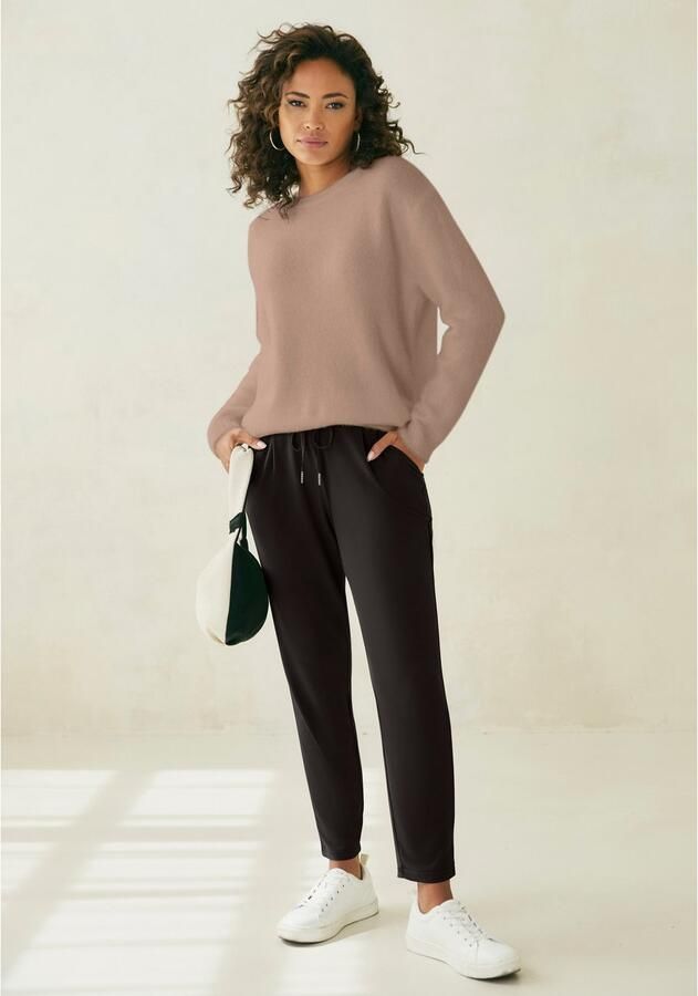 Lascana Comfortbroek van gladde jerseykwaliteit lichte zomerbroek met zakken kreukvrij - Foto 5