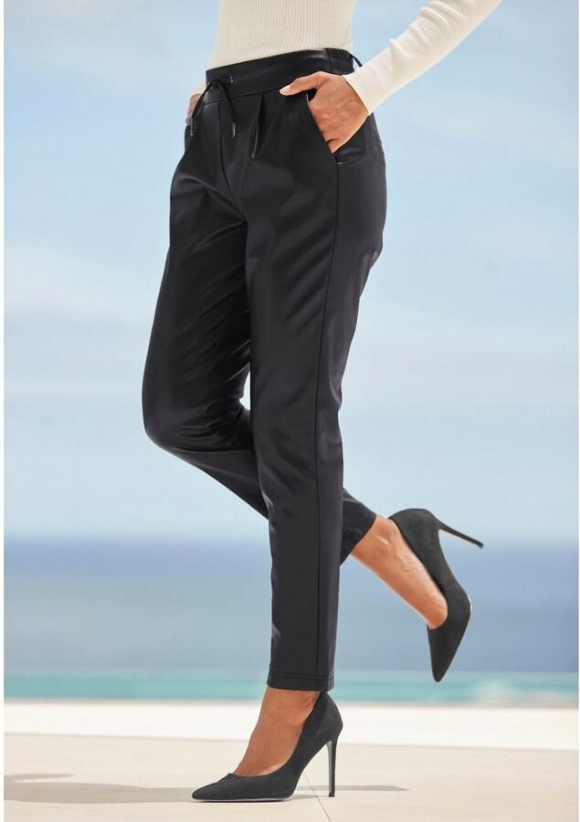 Lascana Comfortbroek van imitatieleer comfortabele stofbroek elegant-chic - Foto 8