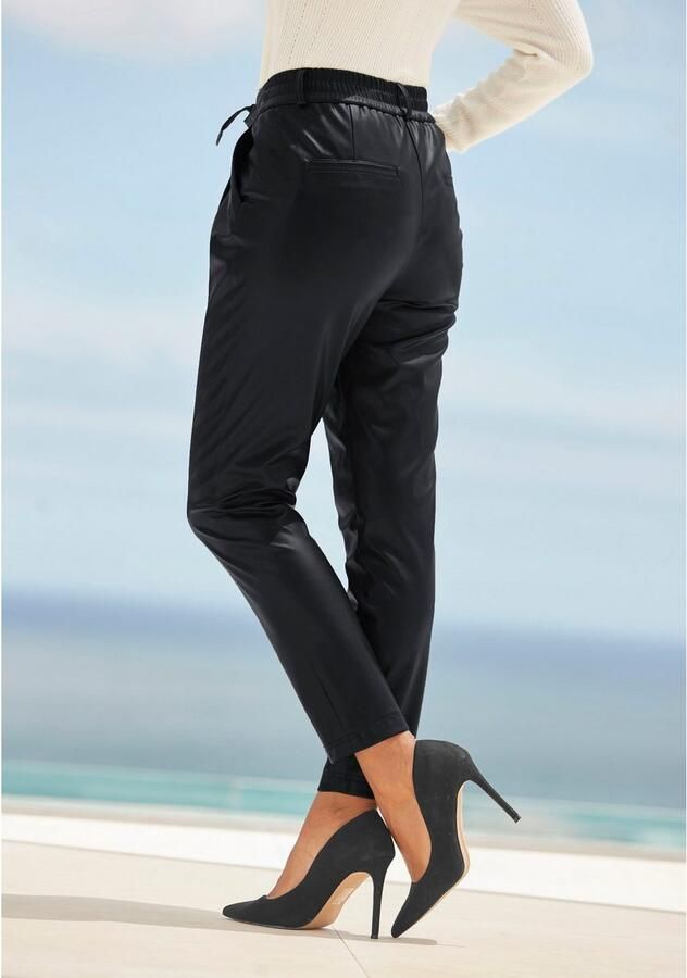 Lascana Comfortbroek van imitatieleer comfortabele stofbroek elegant-chic - Foto 9