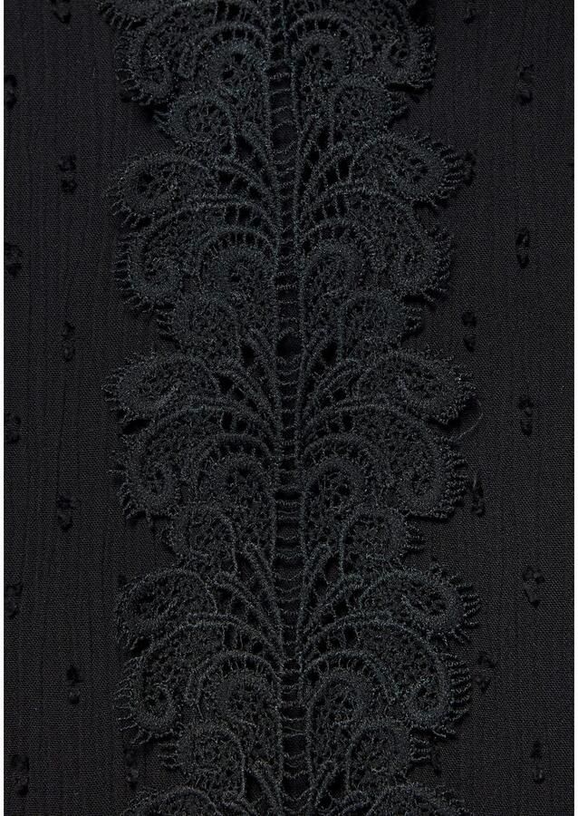 Lascana Crêpe-blouse met kanten beleg voor - Foto 2