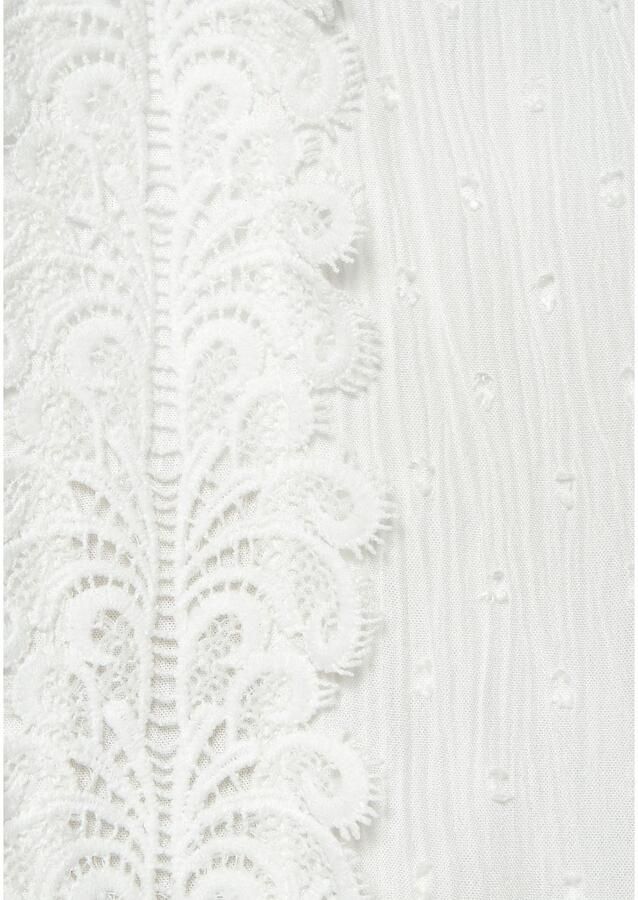 Lascana Crêpe-blouse met kanten beleg voor - Foto 3