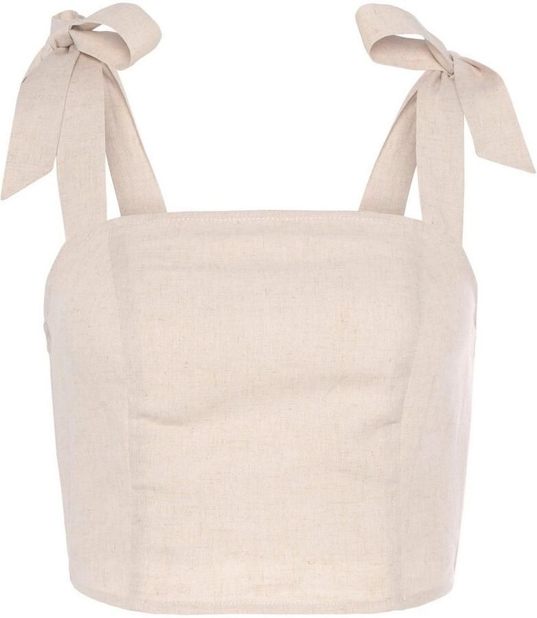 Lascana Crop-top gemaakt van een linnen-viscosemix - Foto 2