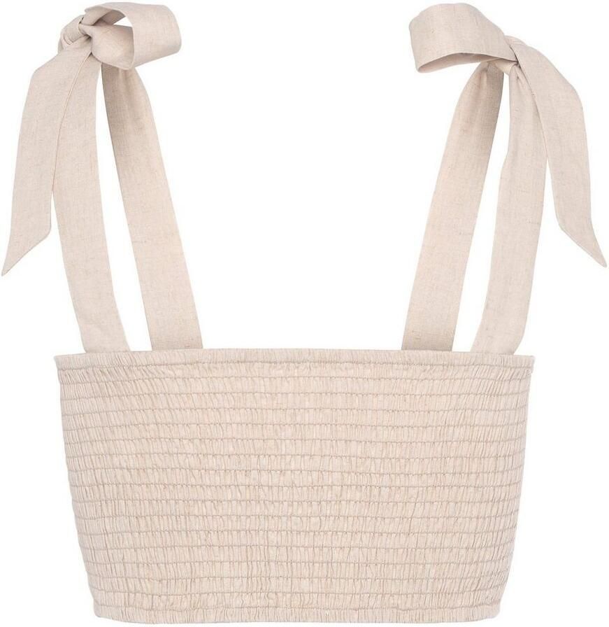 Lascana Crop-top gemaakt van een linnen-viscosemix