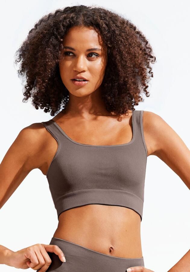 Lascana Crop-top Seamless Top Naadloos top met ribstructuur - Foto 8