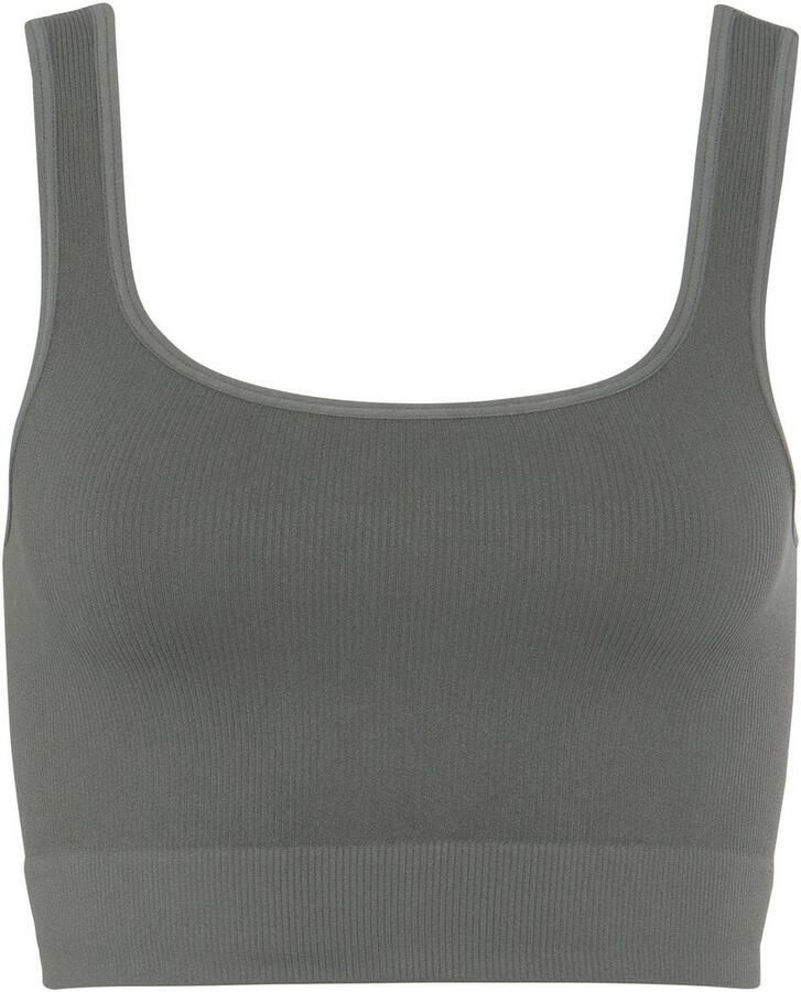 Lascana Crop-top Seamless Top Naadloos top met ribstructuur - Foto 3