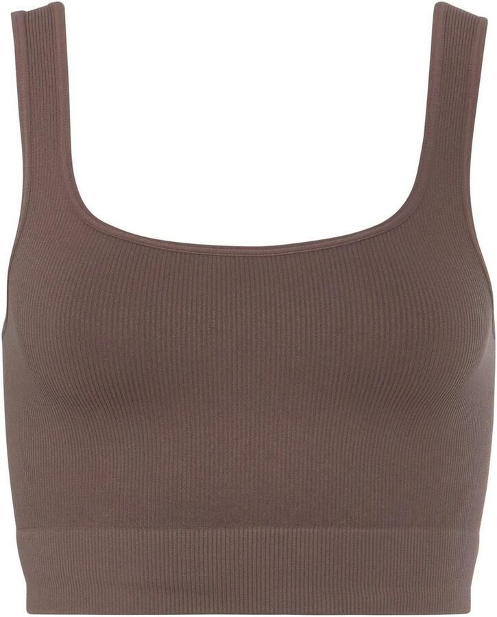 Lascana Crop-top Seamless Top Naadloos top met ribstructuur - Foto 3