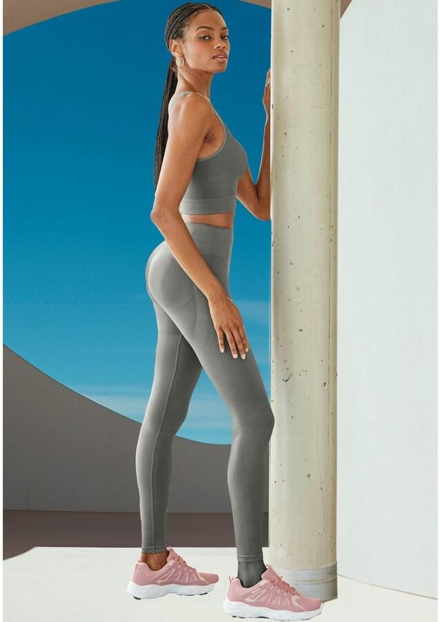 Lascana Crop-top Seamless Top Naadloos top met ribstructuur - Foto 5