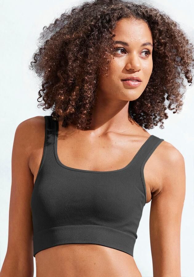 Lascana Crop-top Seamless Top Naadloos top met ribstructuur - Foto 8
