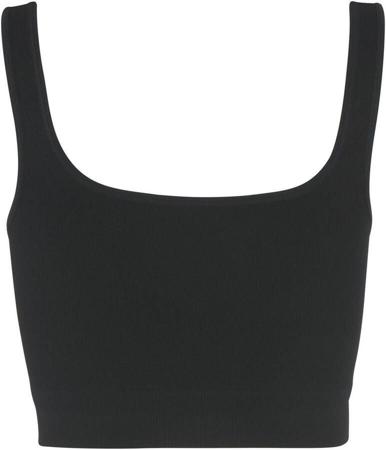 Lascana Crop-top Seamless Top Naadloos top met ribstructuur