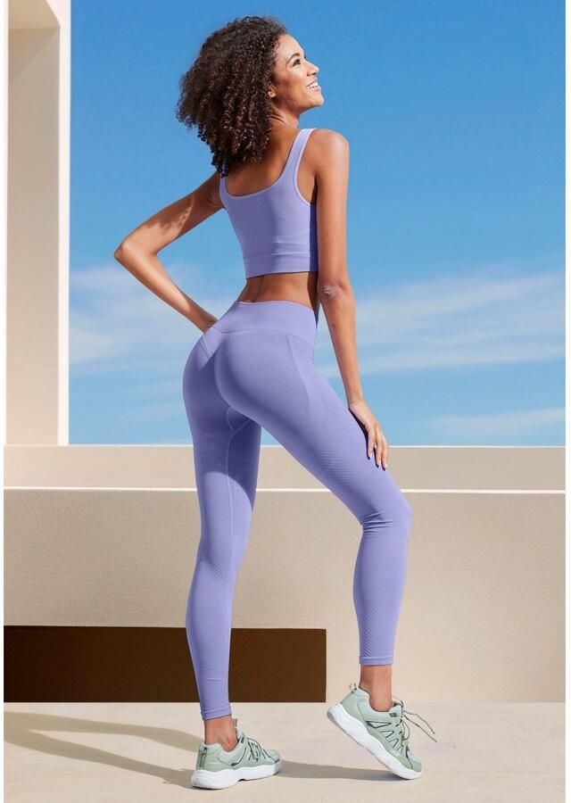 Lascana Crop-top Seamless Top Naadloos top met ribstructuur - Foto 4