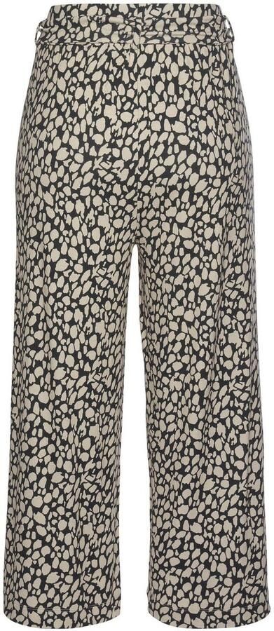 Lascana Culotte en all-over print 7 8 lengte elastische tailleband zomerbroek (Met een bindceintuur) - Foto 8