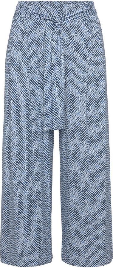Lascana Culotte en stippenprint licht en elastisch jersey broek zomerbroek (Met een bindceintuur) - Foto 4