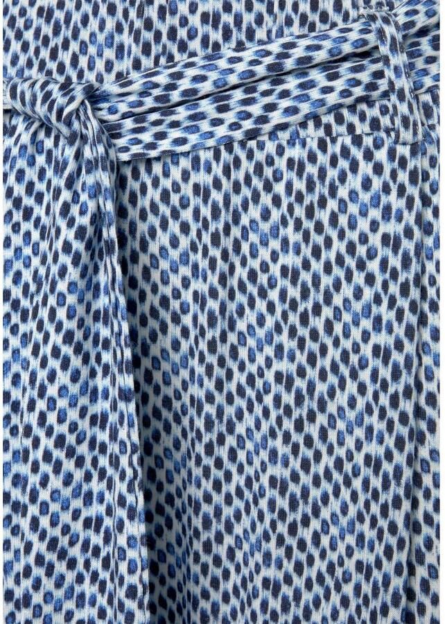 Lascana Culotte en stippenprint licht en elastisch jersey broek zomerbroek (Met een bindceintuur)