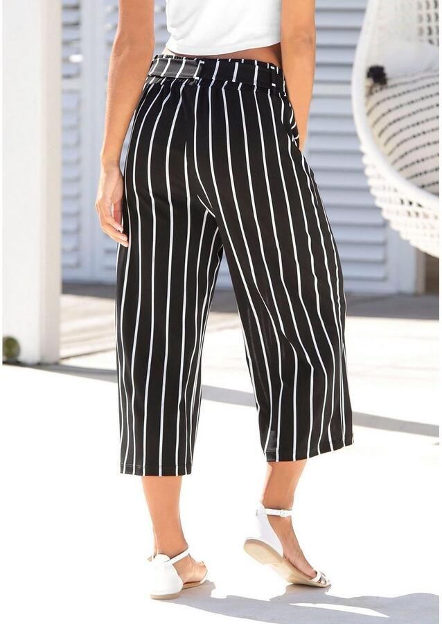 Lascana Culotte in 7 8-lengte en bindceintuur jersey broek casual-zomers (Met een bindceintuur) - Foto 2
