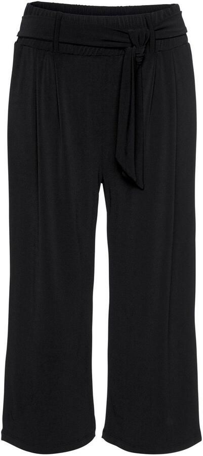 Lascana Culotte in 7 8-lengte en bindceintuur jersey broek casual-zomers (Met een bindceintuur) - Foto 3