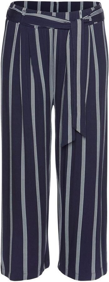 Lascana Culotte in paperbag look luchtige jersey broek casual (Met een bindceintuur) - Foto 5