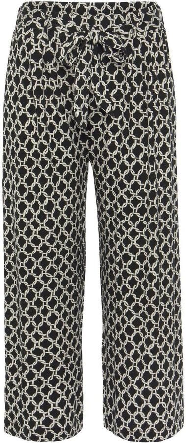 Lascana Culotte met all-over print 7 8 broek jersey broek (Met een bindceintuur) - Foto 4