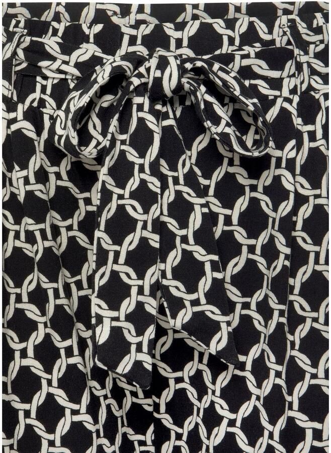 Lascana Culotte met all-over print 7 8 broek jersey broek (Met een bindceintuur)