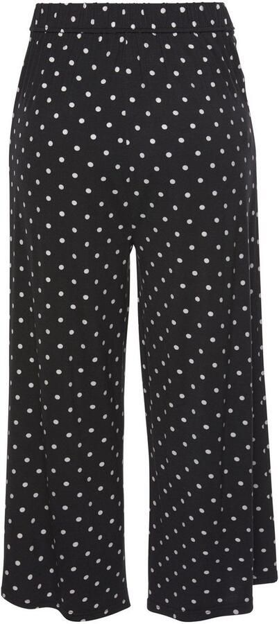 Lascana Culotte met stippenprint en zakken elastische tailleband 7 8 broek jersey broek - Foto 5