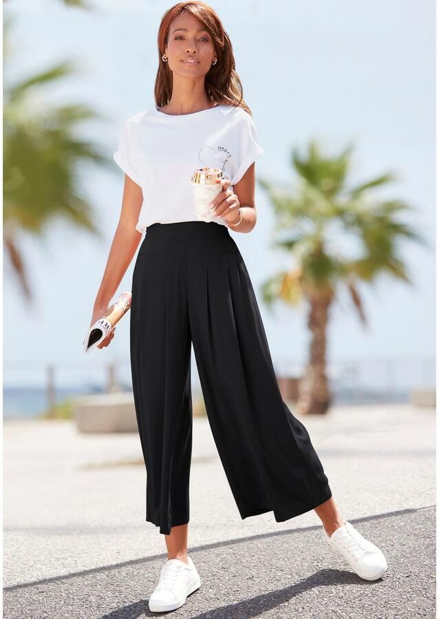 Lascana Culotte met zakken wijde pijpen luchtige viscose zomers modieus - Foto 4