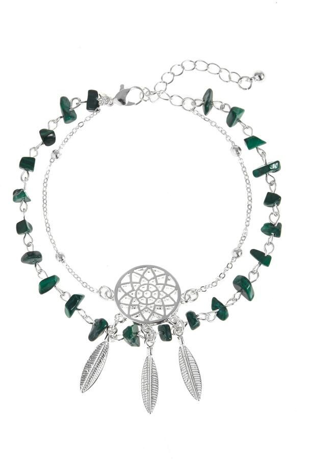 Lascana Enkelkettinkje Laaglook met dromenvanger hanger in western-look 2-rijige enkelband met hanger - Foto 3