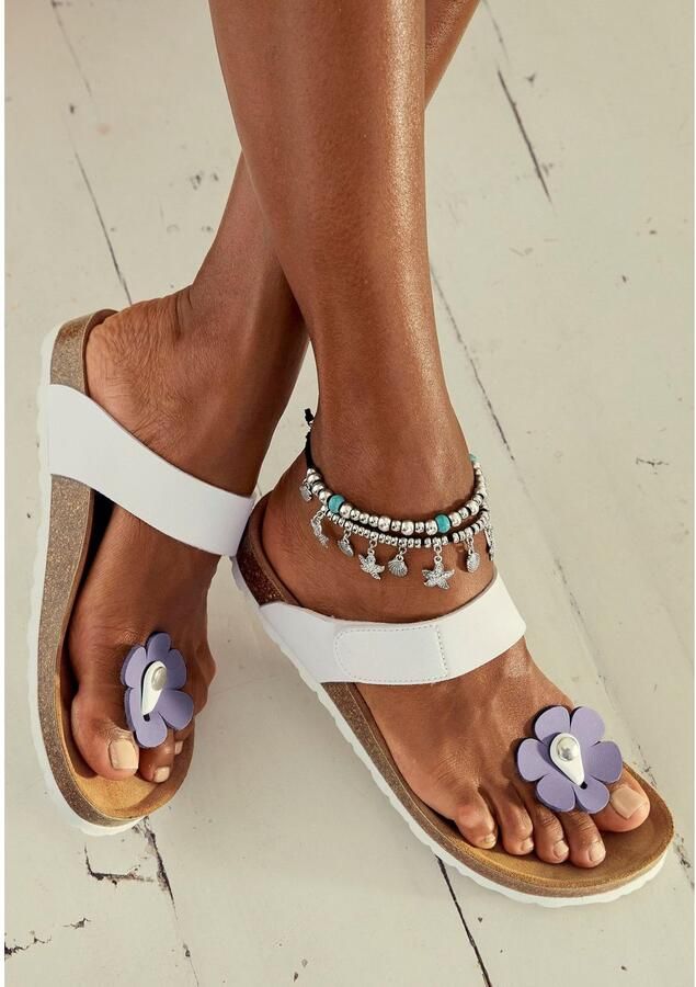 Lascana Enkelkettinkje met hanger In Layer Look 2-rijige enkelband met schelpvormige hanger - Foto 2