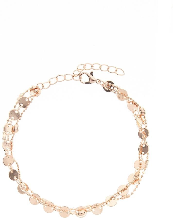 Lascana Enkelkettinkje met kleine schijfjes enkelketting-armband enkelkettingen set - Foto 2